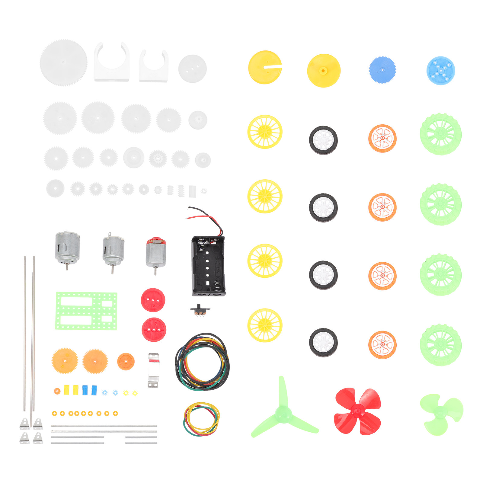 Science Project Diy - 112 Buah Kit Aksesori Motor, Roda