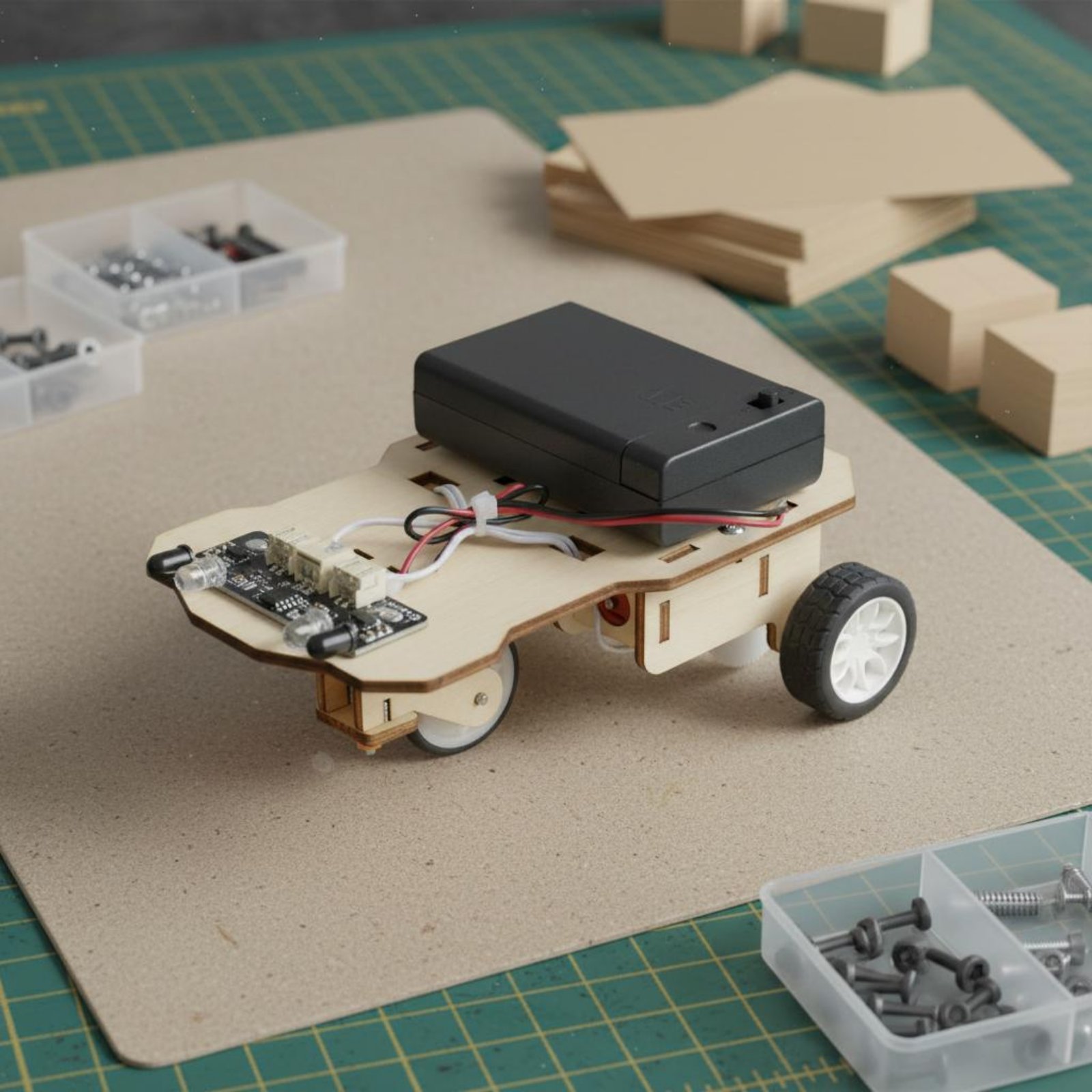Science Robotics - Kit Kendaraan Cerdas Kayu untuk Pendidikan