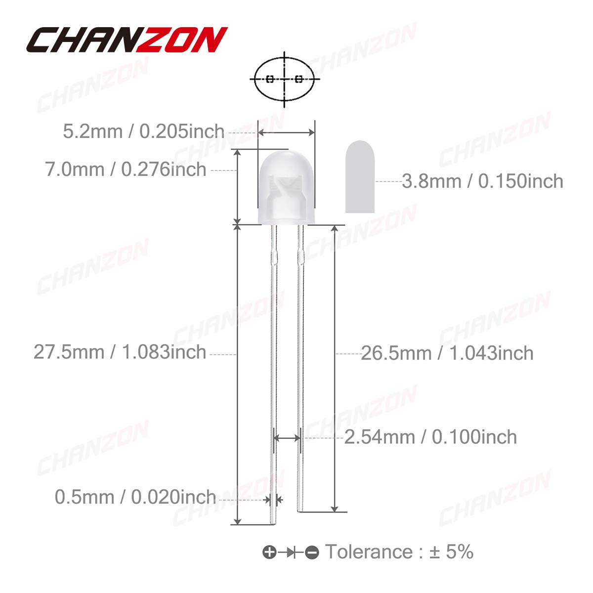 100 Buah 5Mm Oval LED Diode 54 - Hobby Is Science ulasan dan harga