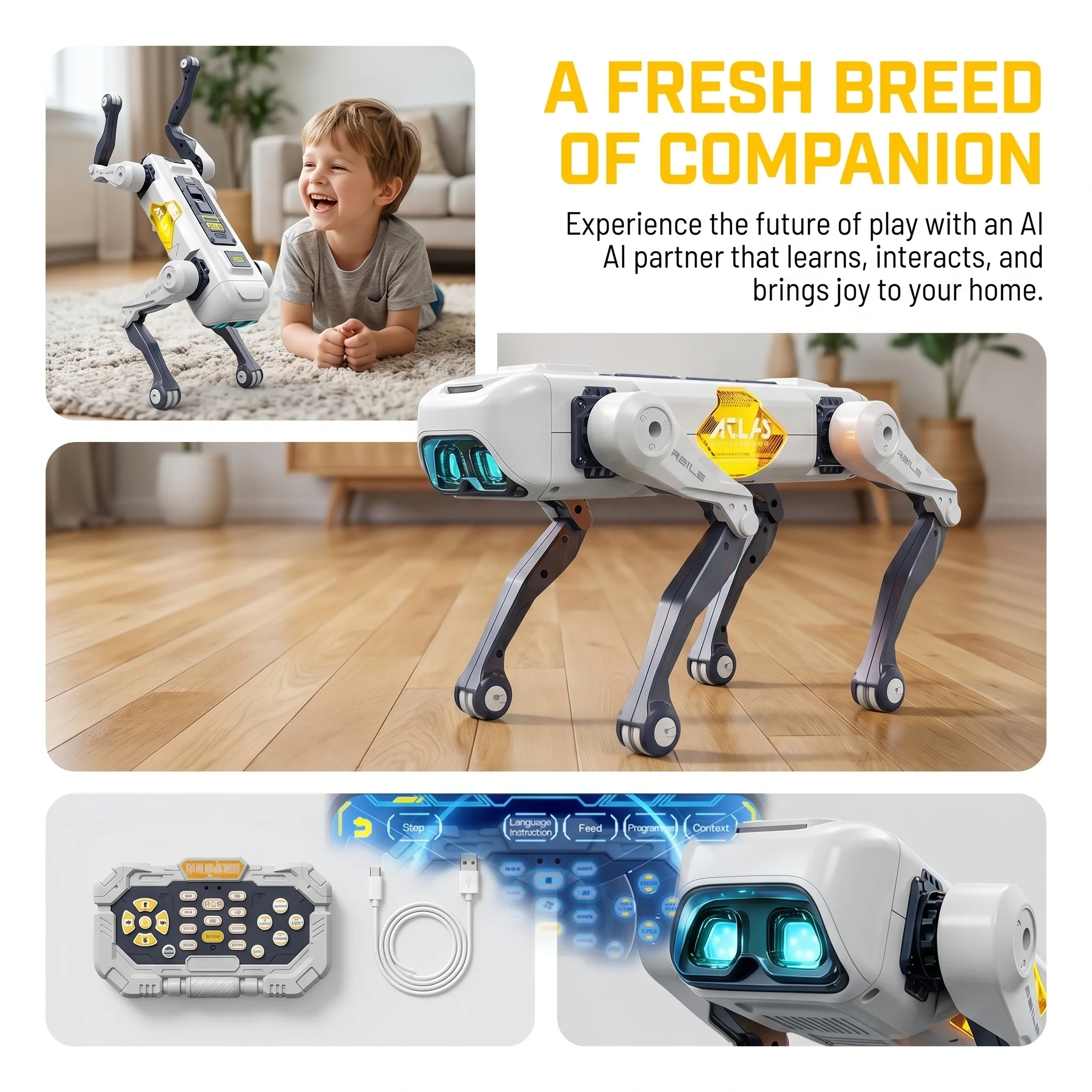 Robot Anjing Pintar AI, Kontro - Science Robotics ulasan dan harga